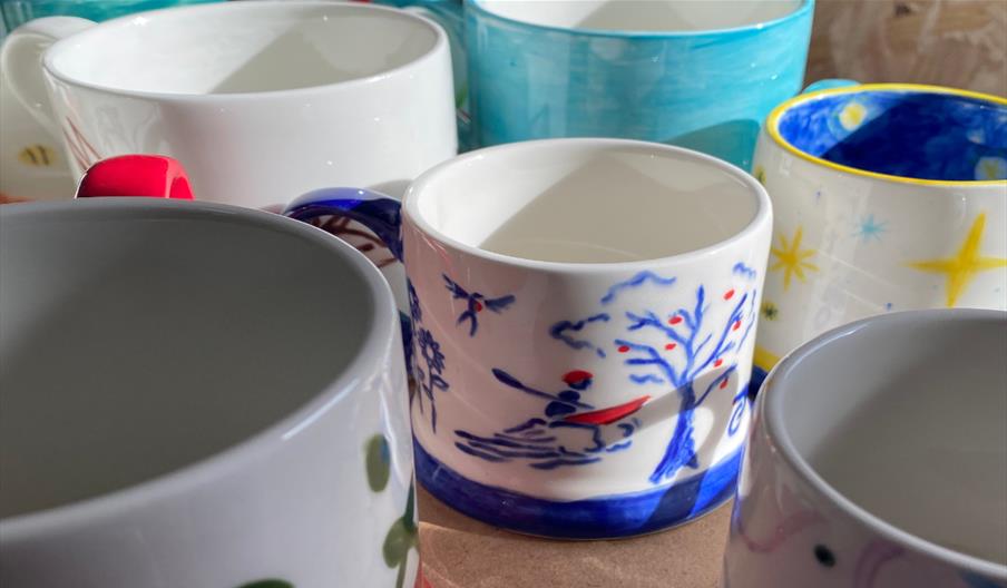 painted mugs