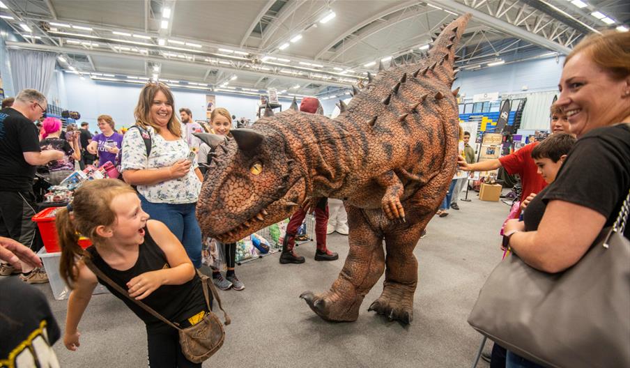 Dinosaur at event