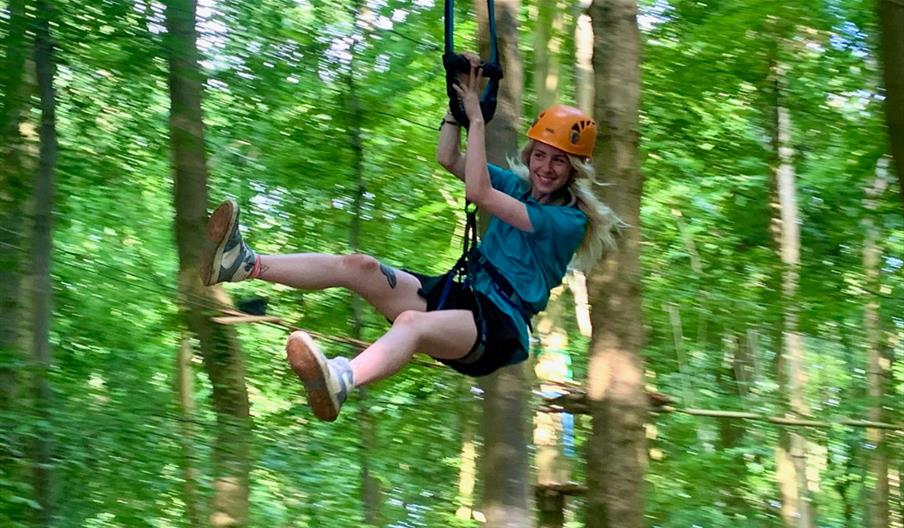 Women on high ropes