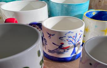 painted mugs