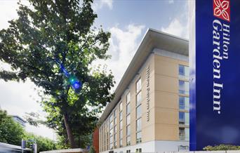 Hilton Garden Inn exterior and sign