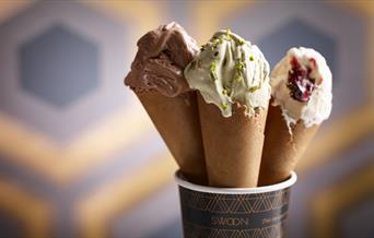 3 Ice Creams in Cones