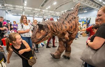 Dinosaur at event