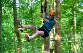 Women on high ropes