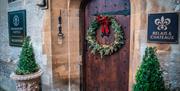 Thornbury Castle entrance Christmas wreath