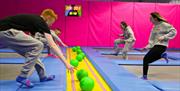 Ball games at AirHop Trampoline Park