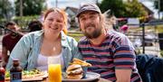 Couple enjoying food