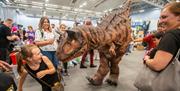 Dinosaur at event