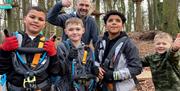 Group going n high ropes