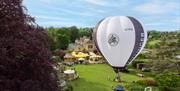 Garden terrace with balloon