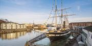 Brunel's SS Great Britain in dockyard